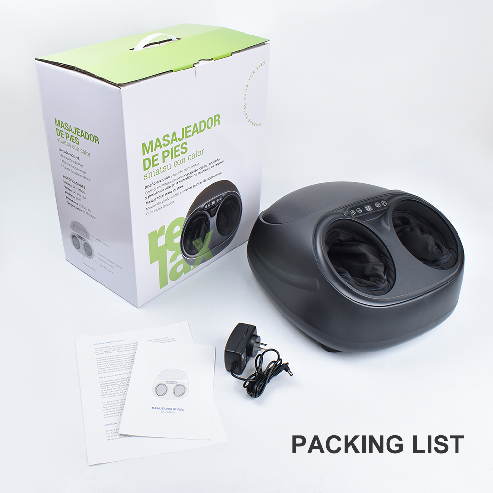  Shiatsu Air-pressure Foot Massager packing list