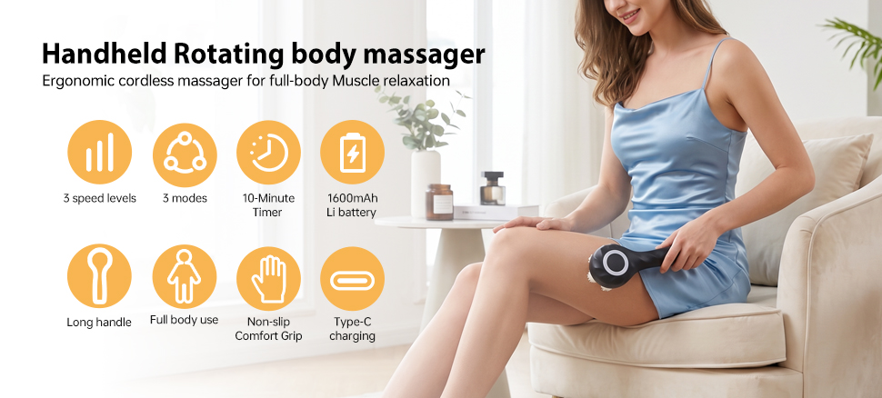 Cordless Handheld Rotating Massager SM-456