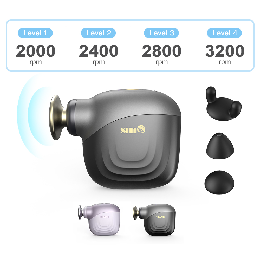 SM-457 Mini Massage Gun with Removable Battery: Compact Design for Portable Product Collections